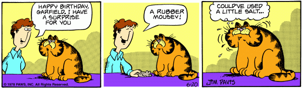 Image result for 1978 - Garfield was in newspapers around the U.S. for the first time.